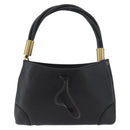 GUCCI Shoulder Bag Leather Black Gold 108964 Auth 178939V-2