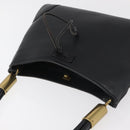 GUCCI Shoulder Bag Leather Black Gold 108964 Auth 178939V-6