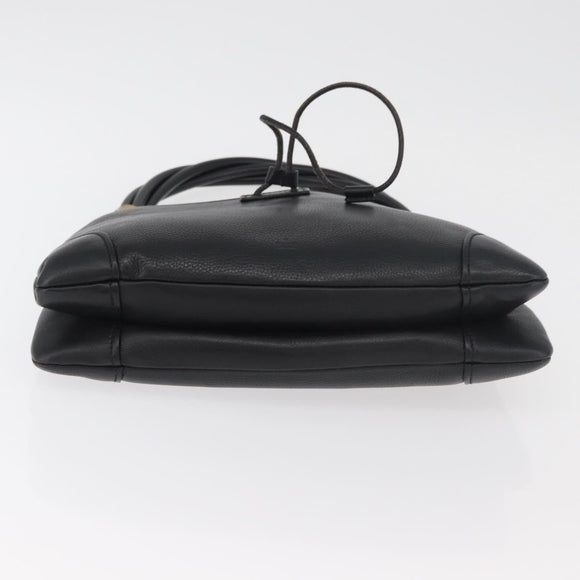 GUCCI Shoulder Bag Leather Black Gold 108964 Auth 178939V