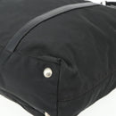 PRADA Hand Bag Nylon 2way Black Silver Auth 178940-9