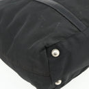 PRADA Hand Bag Nylon 2way Black Silver Auth 178940-16