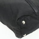 PRADA Hand Bag Nylon 2way Black Silver Auth 178940-18