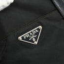 PRADA Hand Bag Nylon 2way Black Silver Auth 178940-19
