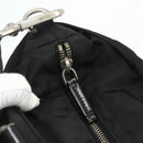 PRADA Hand Bag Nylon 2way Black Silver Auth 178940-20