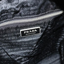 PRADA Hand Bag Nylon 2way Black Silver Auth 178940-21