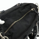 PRADA Hand Bag Nylon 2way Black Silver Auth 178940-6