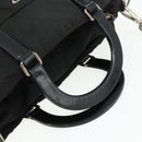 PRADA Hand Bag Nylon 2way Black Silver Auth 178940-7