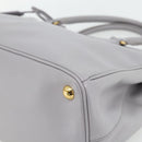 PRADA Galleria Hand Bag Safiano leather Gold Purple gray Auth 178941A-9