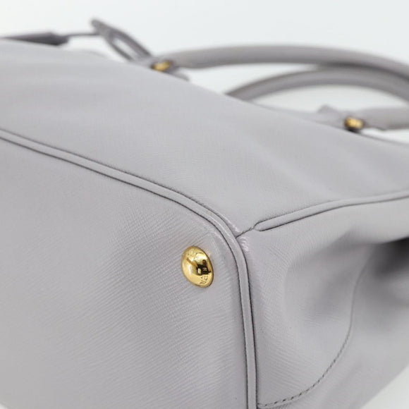 PRADA Galleria Hand Bag Safiano leather Gold Purple gray Auth 178941A