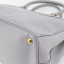 PRADA Galleria Hand Bag Safiano leather Gold Purple gray Auth 178941A-15