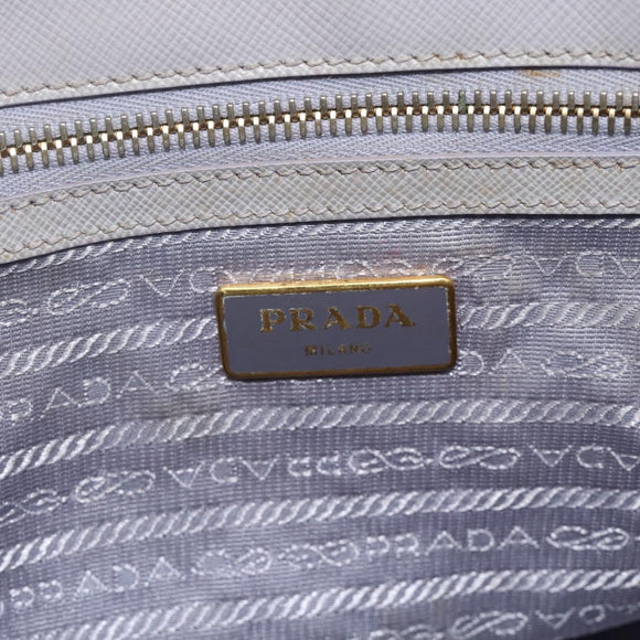 PRADA Galleria Hand Bag Safiano leather Gold Purple gray Auth 178941A