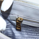 PRADA Galleria Hand Bag Safiano leather Gold Purple gray Auth 178941A-22