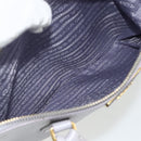 PRADA Galleria Hand Bag Safiano leather Gold Purple gray Auth 178941A-25