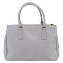 PRADA Galleria Hand Bag Safiano leather Gold Purple gray Auth 178941A-2