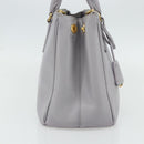 PRADA Galleria Hand Bag Safiano leather Gold Purple gray Auth 178941A-3