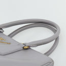 PRADA Galleria Hand Bag Safiano leather Gold Purple gray Auth 178941A-8