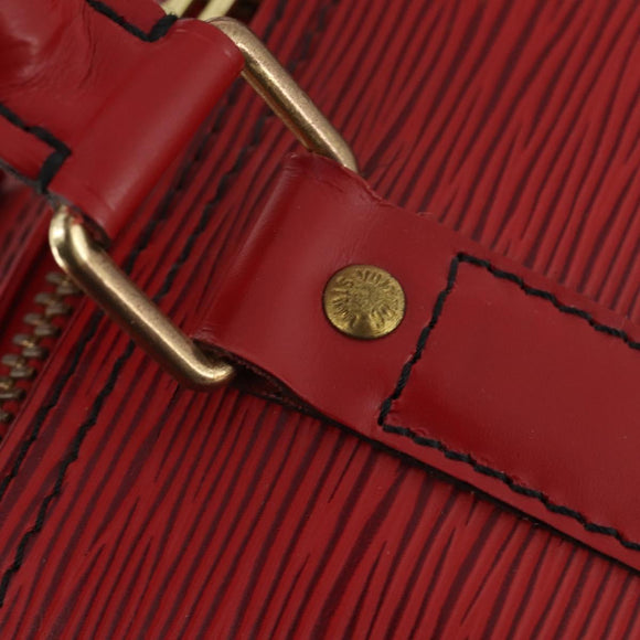 LOUIS VUITTON Epi Keepall 45 Boston Bag Red M42977 LV Auth 178945A