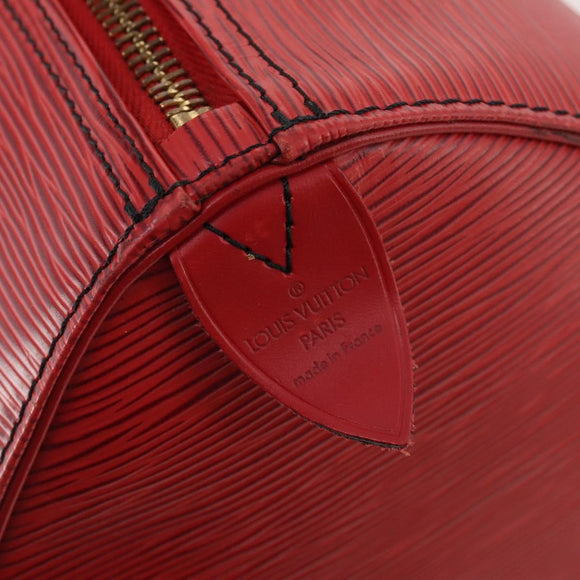 LOUIS VUITTON Epi Keepall 45 Boston Bag Red M42977 LV Auth 178945A