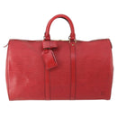 LOUIS VUITTON Epi Keepall 45 Boston Bag Red M42977 LV Auth 178945A-2