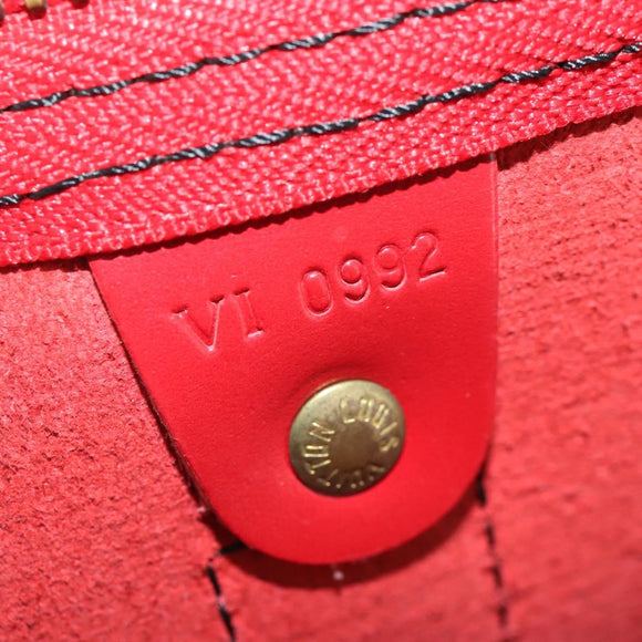 LOUIS VUITTON Epi Keepall 45 Boston Bag Red M42977 LV Auth 178945A