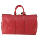 LOUIS VUITTON Epi Keepall 45 Boston Bag Red M42977 LV Auth 178945A-3