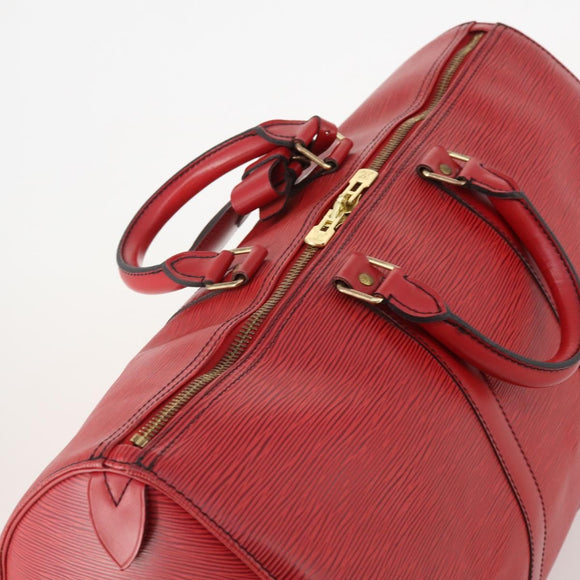 LOUIS VUITTON Epi Keepall 45 Boston Bag Red M42977 LV Auth 178945A