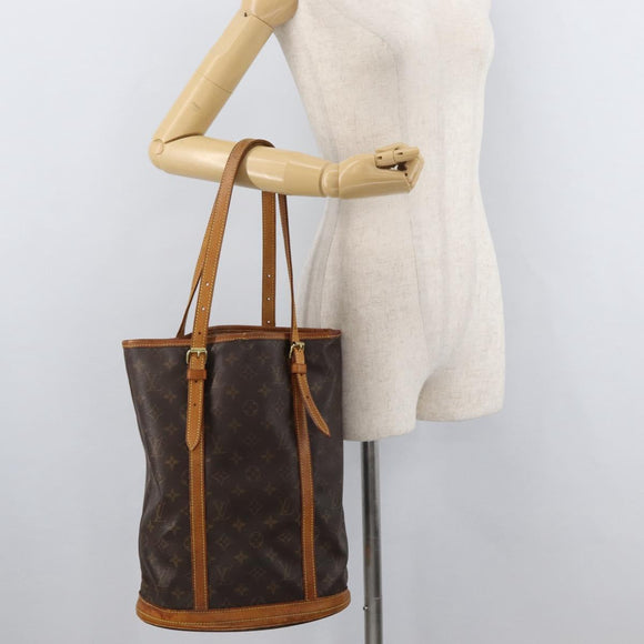 LOUIS VUITTON Monogram Bucket GM Shoulder Bag M42236 LV Auth 178948