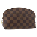 LOUIS VUITTON Damier Ebene Pochette Cosmetic PM Pouch N47516 LV Auth 178952-1