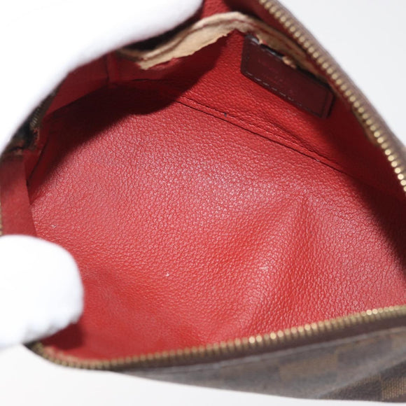 LOUIS VUITTON Damier Ebene Pochette Cosmetic PM Pouch N47516 LV Auth 178952