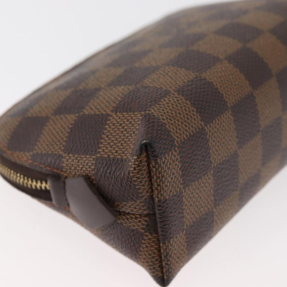 LOUIS VUITTON Damier Ebene Pochette Cosmetic PM Pouch N47516 LV Auth 178952
