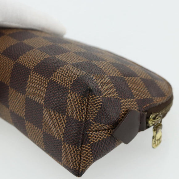LOUIS VUITTON Damier Ebene Pochette Cosmetic PM Pouch N47516 LV Auth 178953