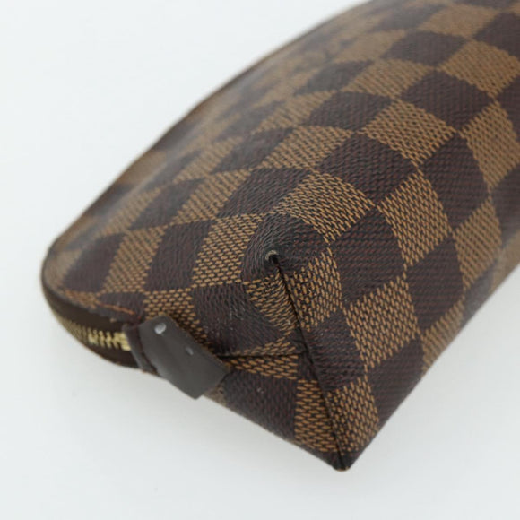 LOUIS VUITTON Damier Ebene Pochette Cosmetic PM Pouch N47516 LV Auth 178953