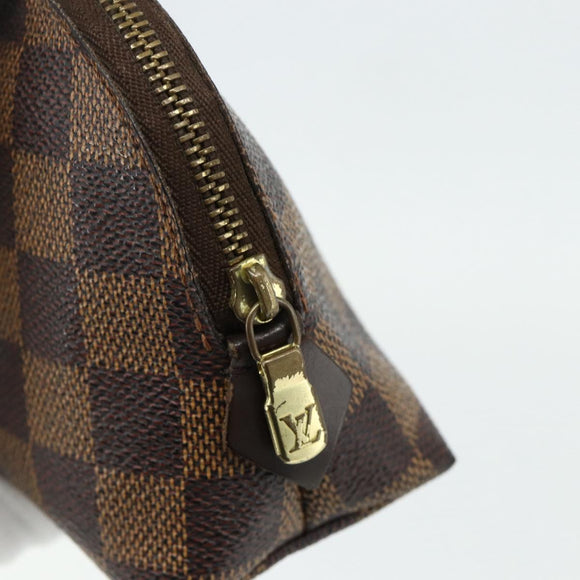 LOUIS VUITTON Damier Ebene Pochette Cosmetic PM Pouch N47516 LV Auth 178953