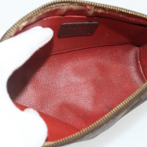 LOUIS VUITTON Damier Ebene Pochette Cosmetic PM Pouch N47516 LV Auth 178953
