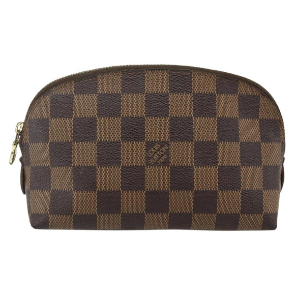 LOUIS VUITTON Damier Ebene Pochette Cosmetic PM Pouch N47516 LV Auth 178953