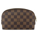LOUIS VUITTON Damier Ebene Pochette Cosmetic PM Pouch N47516 LV Auth 178953-2