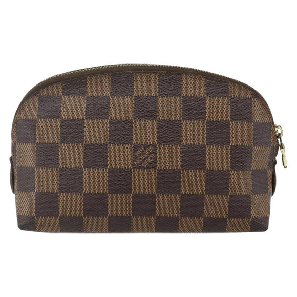LOUIS VUITTON Damier Ebene Pochette Cosmetic PM Pouch N47516 LV Auth 178953