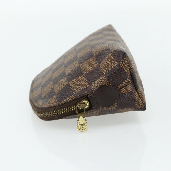 LOUIS VUITTON Damier Ebene Pochette Cosmetic PM Pouch N47516 LV Auth 178953