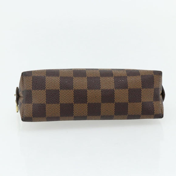 LOUIS VUITTON Damier Ebene Pochette Cosmetic PM Pouch N47516 LV Auth 178953