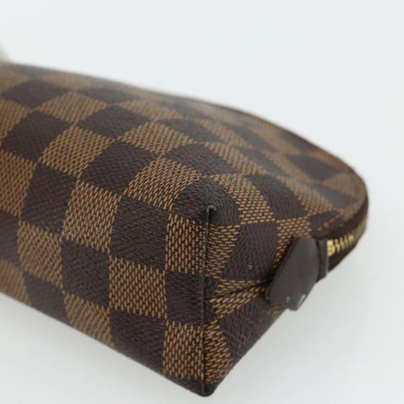LOUIS VUITTON Damier Ebene Pochette Cosmetic PM Pouch N47516 LV Auth 178953