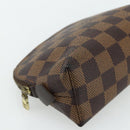 LOUIS VUITTON Damier Ebene Pochette Cosmetic PM Pouch N47516 LV Auth 178953-14