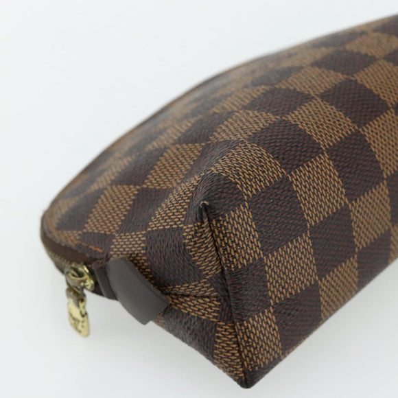 LOUIS VUITTON Damier Ebene Pochette Cosmetic PM Pouch N47516 LV Auth 178953