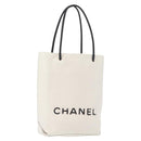 CHANEL Essential Hand Bag Leather White CC Auth 178954V-1