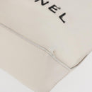 CHANEL Essential Hand Bag Leather White CC Auth 178954V-14