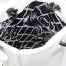 CHANEL Essential Hand Bag Leather White CC Auth 178954V-19