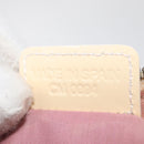 Christian Dior Trotter Canvas Saddle Pouch PVC Pink Silver Auth 178955-19