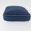 CHANEL Matelasse Christmas 2012 PC Case Nylon Blue Silver CC Auth 178958A-3