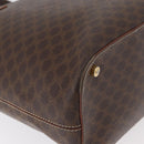 CELINE Macadam Canvas Hand Bag PVC Leather Brown Gold Auth 178960-17