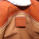 CELINE Macadam Canvas Hand Bag PVC Leather Brown Gold Auth 178960-21
