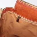 CELINE Macadam Canvas Hand Bag PVC Leather Brown Gold Auth 178960-24